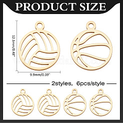 12шт 2 стиля подвески из нержавеющей стали&nbsp;STAS-ME0002-87