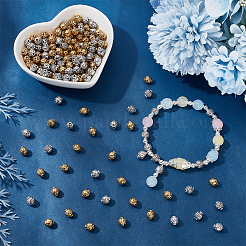 200 шт. 2 цвета бусины из сплава в тибетском стиле&nbsp;TIBEB-FG0001-05