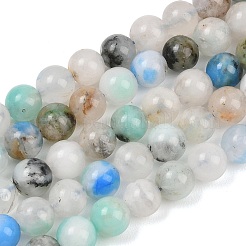 Натуральные нитки из бисера азурита&nbsp;G-L647-A01-8mm