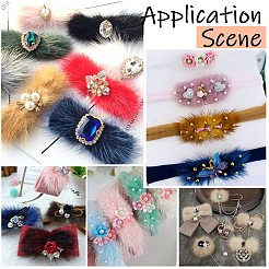 24 шт. 12-х цветные банты из искусственного меха норки&nbsp;FIND-SC0020-22