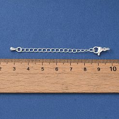 Латунные концы стойки с цепочкой и застежками-карабами&nbsp;KK-F873-06S