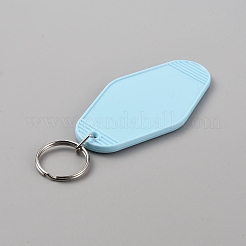 Пластиковый пустой брелок для мотеля&nbsp;KEYC-WH0034-29C