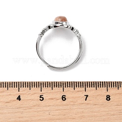 Кольца из натурального драгоценного камня&nbsp;RJEW-A084-03P