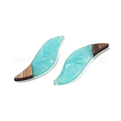 Большие подвески из смолы и дерева&nbsp;WOOD-F015-18G