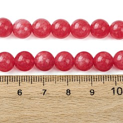 Бусины из натурального белого нефрита имитация родонита&nbsp;LS-G-I299-F15-8mm