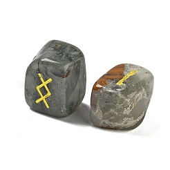 Прямоугольник натуральный кровавик рунические камни&nbsp;G-Z059-01L