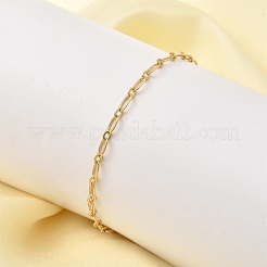 Латунный цепной браслет для женщин&nbsp;BJEW-A065-02G