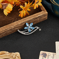 1 шт. броши из сплава цветов со стразами&nbsp;JEWB-CP0001-45