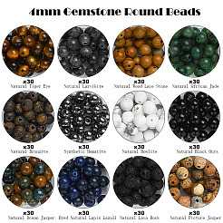 Наборы для самостоятельного изготовления браслетов из круглых бусин из драгоценных камней&nbsp;DIY-YW0012-09