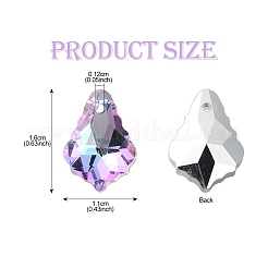 35шт 7 цвета подвески из гальванического стекла&nbsp;FIND-YW0005-99