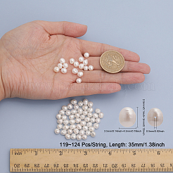 1 нить бусин из натурального культивированного пресноводного жемчуга&nbsp;PEAR-CA0001-15A