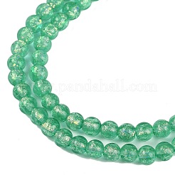 Нити из фольгированных бусин лэмпворк ручной работы&nbsp;FOIL-K003-06A-03