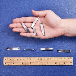 Изогнутый прямоугольник из нержавеющей стали 304 пустые бирки&nbsp;STAS-PH0018-65P