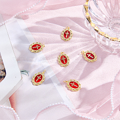 Кулоны с эмалью из латуни&nbsp;KK-BBC0019-83