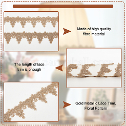 10 ярд золотистой металлической кружевной отделки&nbsp;OCOR-OC0001-20
