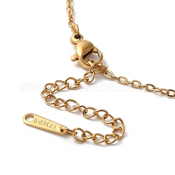 Ожерелья с подвесками из нержавеющей стали 304 с цепочками-скрепками&nbsp;LS-NJEW-P283-01G