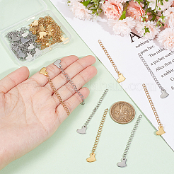 32 шт. 2-х цветный удлинитель цепи из нержавеющей стали 304&nbsp;STAS-UN0052-19