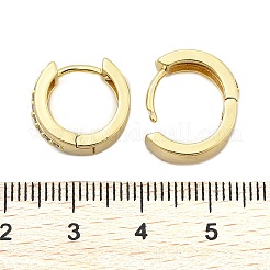 Латунные серьги-кольца из прозрачного кубического циркония&nbsp;EJEW-D311-054G