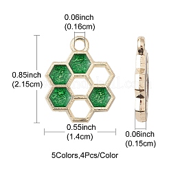 20шт 5 цвета сплава эмалевые подвески&nbsp;ENAM-YW0002-83