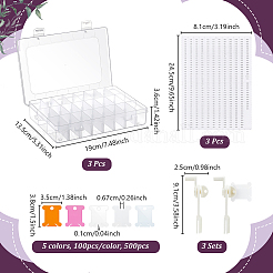 Пластиковые ручные катушечные моталки для вышивальных ниток и наборы досок для намотки ниток&nbsp;DIY-TW0001-03