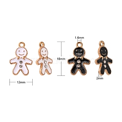 40шт 2 цвета сплава эмалевые подвески&nbsp;ENAM-CJ0002-45