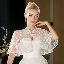 Съемные полиэстеровые кружевные накидки для женщин&nbsp;AJEW-WH20067-123