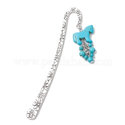 Закладка из синтетической бирюзы&nbsp;AJEW-JK00405