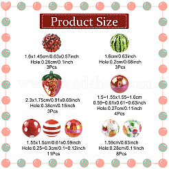 29шт 8 стиля непрозрачные акриловые бусины&nbsp;MACR-YW0004-80