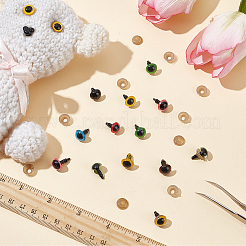70 пара 7-х цветных пластиковых кукольных глаз&nbsp;DIY-PH0017-86