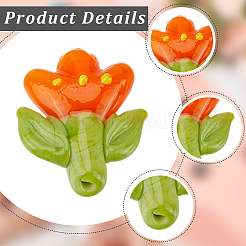 12шт ручной работы бусины лэмпворк&nbsp;LAMP-PA0001-03A