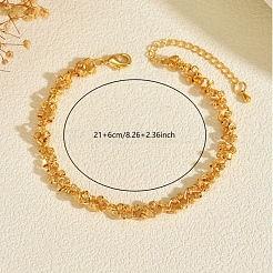 Женские браслеты на ногу с текстурированными кольцами из латуни&nbsp;HE5462