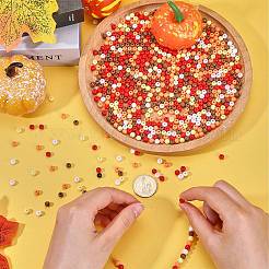 1200 шт. 6-х цветные непрозрачные акриловые бусины с тематикой Дня благодарения&nbsp;MACR-SC0001-44