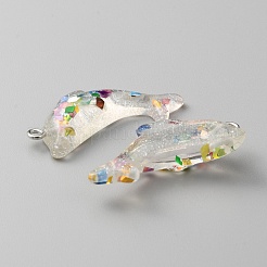 Прозрачные смоляные подвески&nbsp;DIY-TAC0020-25D