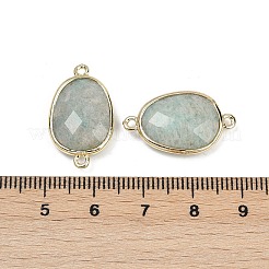 Подвески-коннекторы из натурального амазонита с граненой отделкой&nbsp;G-K347-11G-04