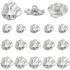 30 шт. 3 стиля пуговицы из сплава с тремя отверстиями на ножке&nbsp;BUTT-CY0001-27P