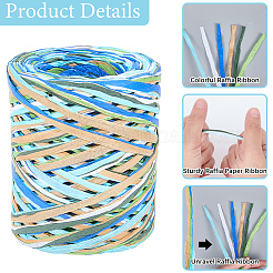 6 цвет шнуров из рафиевой бумаги&nbsp;OCOR-WH0063-110D