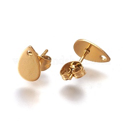 Ионное покрытие (ip) 304 нержавеющая сталь гвоздики фурнитура для сережек&nbsp;STAS-O119-11A-G