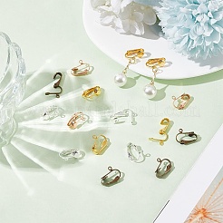 40шт 4 цвета латунные клипсы для серег&nbsp;KK-AR0004-20