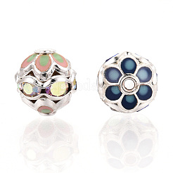 Круглый латунь эмаль бисер&nbsp;KK-Q080-01C-S