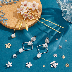 56 шт. 14-х стильный латунный колпачок для бусины&nbsp;KK-PH0006-77