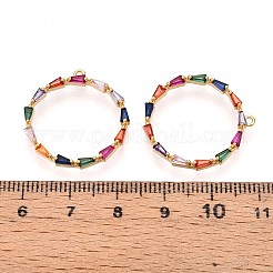 Латунные микро проложить кубического циркония подвески&nbsp;KK-N261-17G