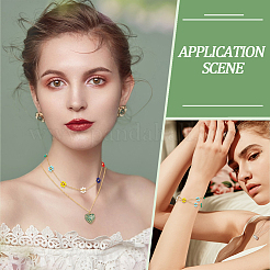 2м цепочка из стеклянных бусин в виде цветка&nbsp;CHS-SP0001-02A