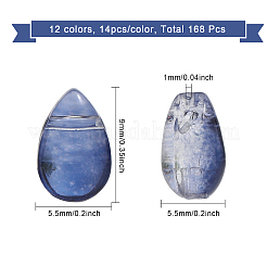168 шт. 12-х цветные прозрачные подвески-лэмпворк ручной работы&nbsp;LAMP-CA0001-11