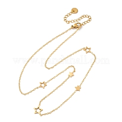 Ожерелья из цепочек со звездочками из нержавеющей стали 304&nbsp;NJEW-R026-13G