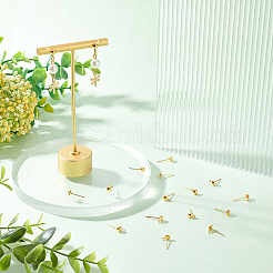 400 шт. латунные серьги-гвоздики&nbsp;KK-DC0001-02