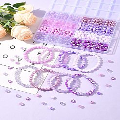 Набор для самостоятельного изготовления украшений в фиолетовой цветовой гамме&nbsp;DIY-FS0008-79