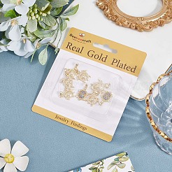 8 шт. 4 стиля латунные подвески с микропаве и кубическим цирконием&nbsp;KK-BBC0019-64