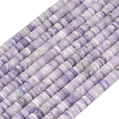 1 нить бусин из натурального камня лепидолит/фиолетовая слюда&nbsp;G-PA0001-48