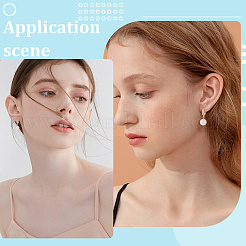 5 пара серег-гвоздиков из латуни с кубическим цирконием&nbsp;KK-BBC0019-98