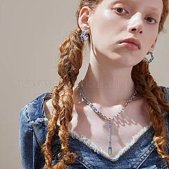 10шт 5 цвета сплава горный хрусталь лопатка брелок&nbsp;KEYC-SC0001-58